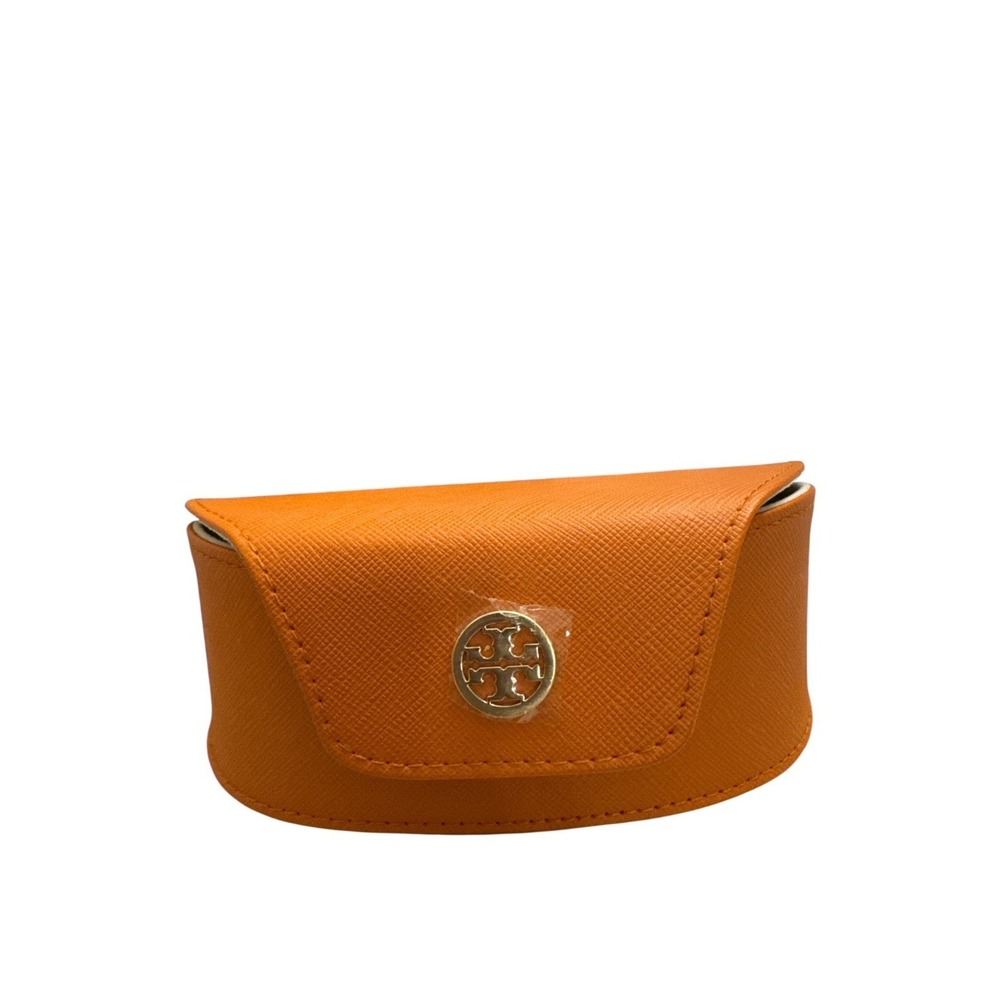 Tory Burch Orange Sunglasses Eyeglasses Semi Hard Case Only with Bag Logo NWOT